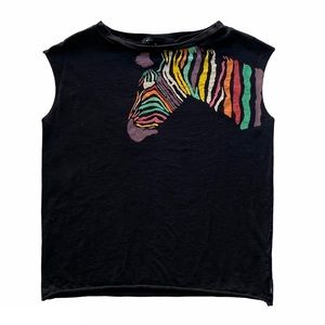 MARC BY MARC JACOBS RAINBOW ZEBRA MUSCLE TANK